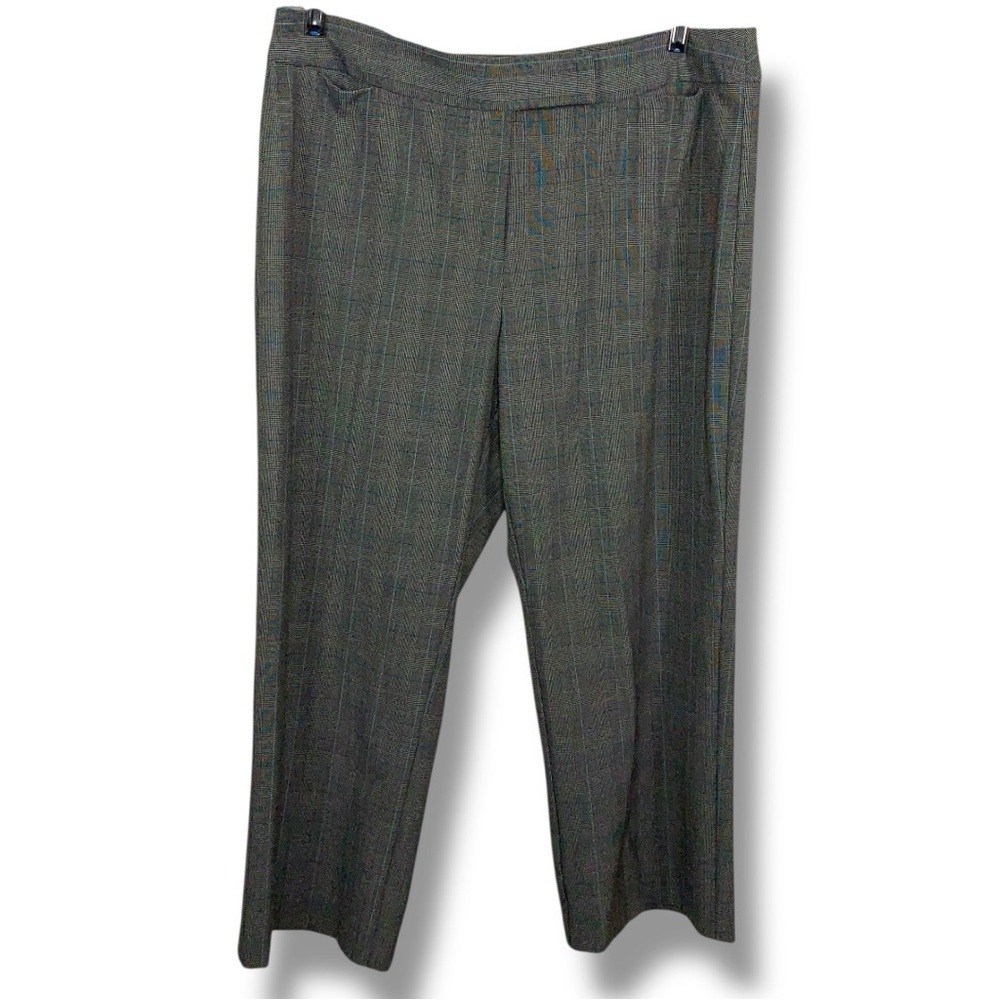 Vintage Y2K Size 14 George Houndstooth Pull On Stretch Grey Black Blue Academia